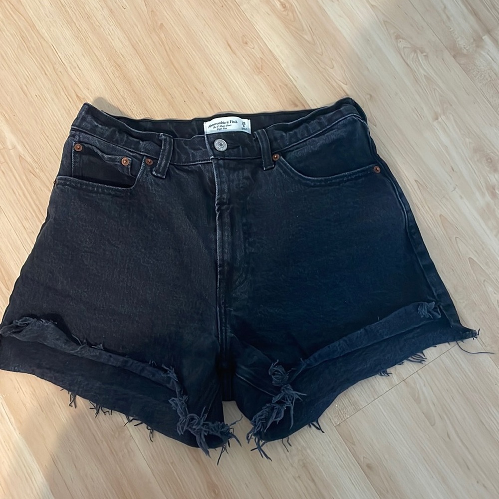 Black Abercrombie denim shorts